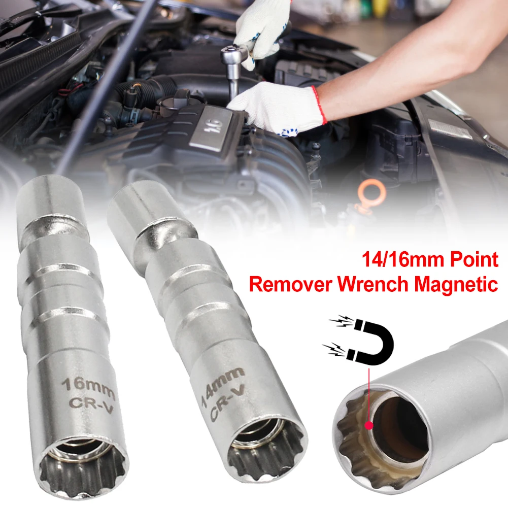 Carbon Steel Sockets Universal Magnetic Spark Plug Sleeve 3/8 Interface 12 Angle 14mm 16mm Car Repair Tool For Auto Parts
Carbon Steel Sockets Universal Magnetic Spark Plug Sleeve 3/8 Interface 12 Angle 14mm 16mm Car Repair Tool For Auto Parts