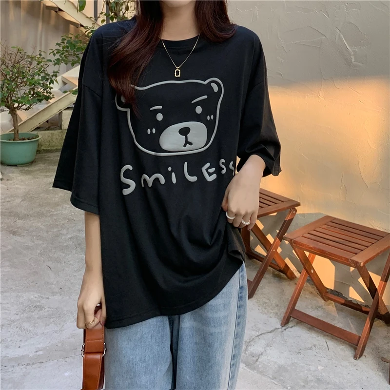 fashion cartoon print Women T-shirts oversized O-Neck Short Sleeve T shirt Harajuku graphic tees kawaii y2k aesthetic black tops
fashion cartoon print Women T-shirts oversized O-Neck Short Sleeve T shirt Harajuku graphic tees kawaii y2k aesthetic black tops