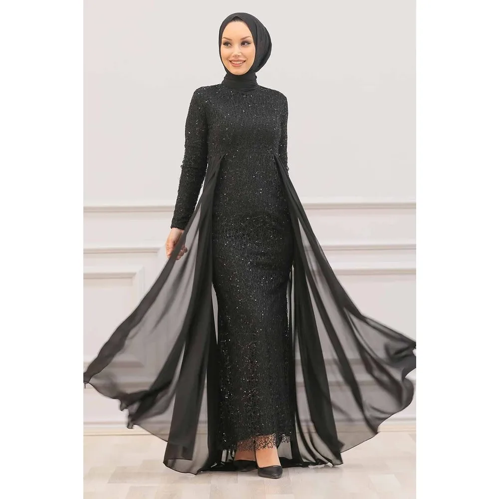 Коллекция Dorlie Nayla-Черное вечернее платье-хиджаб с блестками 1920-х годов
Коллекция Dorlie Nayla-Черное вечернее платье-хиджаб с блестками 1920-х годов