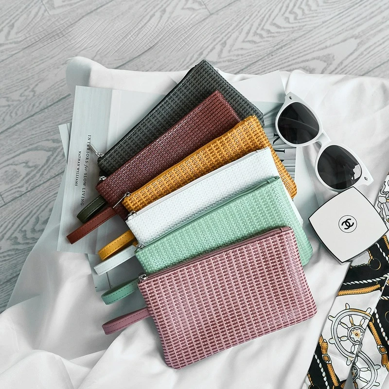 High Capacity Purse Mesh PVC Leather Soild Color Women Short Hand-held Bag Water Proof Key Coin Earphone Storage Pouch
High Capacity Purse Mesh PVC Leather Soild Color Women Short Hand-held Bag Water Proof Key Coin Earphone Storage Pouch