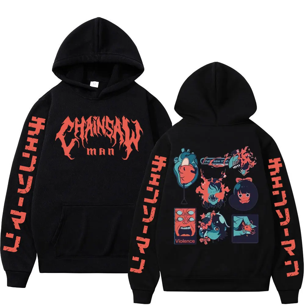 Japan Anime Chainsaw Man Print Hoodies Men Women Gothic Fashion Loose Hooded Sweatshirts The High Street Casual Fleece Hoodie
Japan Anime Chainsaw Man Print Hoodies Men Women Gothic Fashion Loose Hooded Sweatshirts The High Street Casual Fleece Hoodie