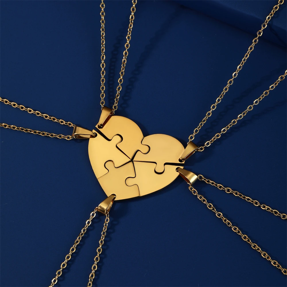 Cazador Stainless Steel 4 pieces Heart Puzzles Pendant Necklace for Women Girls Choker Necklace Jewelry Birthday Friendship Gift
Cazador Stainless Steel 4 pieces Heart Puzzles Pendant Necklace for Women Girls Choker Necklace Jewelry Birthday Friendship Gift