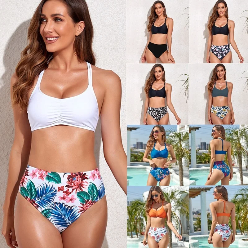 Sexy Backless Flower Print Bikini Set for Women Two Piece Bikinis Female Swimwear High Waist Summer Beach Bathing Suit 2022 New
Sexy Backless Flower Print Bikini Set for Women Two Piece Bikinis Female Swimwear High Waist Summer Beach Bathing Suit 2022 New