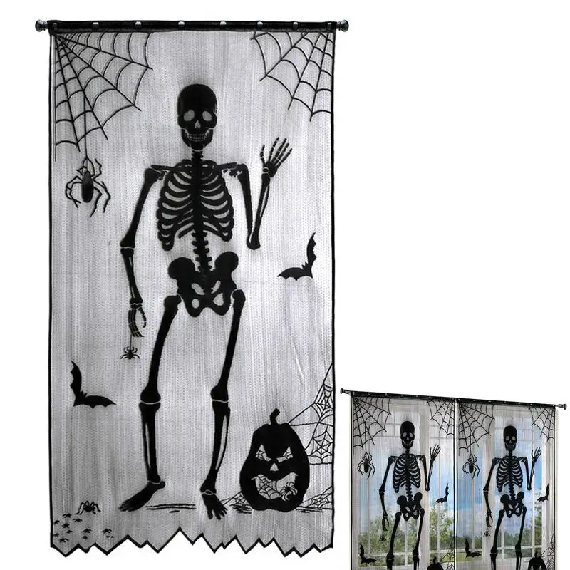 Halloween Door Curtains Polyester Lightweight Anti-Fade 102x210cm/40x82in Spooky Skeleton Decoration Window Curtains Machine
Halloween Door Curtains Polyester Lightweight Anti-Fade 102x210cm/40x82in Spooky Skeleton Decoration Window Curtains Machine
