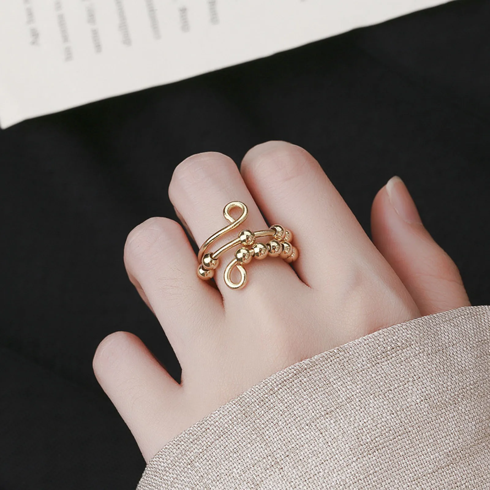 1 Piece Stress Relieving Anxiety Ring Open Adjustable Rings Classic Decompression Rings For Women Jewelry Making DIY Gifts
1 Piece Stress Relieving Anxiety Ring Open Adjustable Rings Classic Decompression Rings For Women Jewelry Making DIY Gifts
