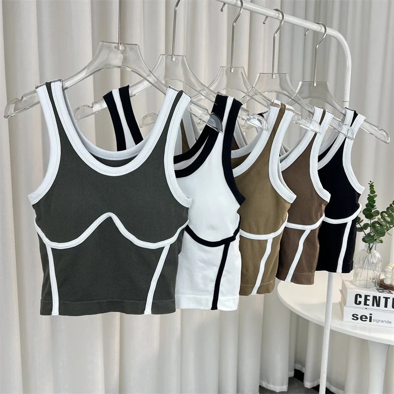 Y2K Tank Top Female Slim Built-in Bra Crop Tops Korean Fashion Sleeveless Sports Camisoles Sweet Letters Print Tee Women Summer
Y2K Tank Top Female Slim Built-in Bra Crop Tops Korean Fashion Sleeveless Sports Camisoles Sweet Letters Print Tee Women Summer