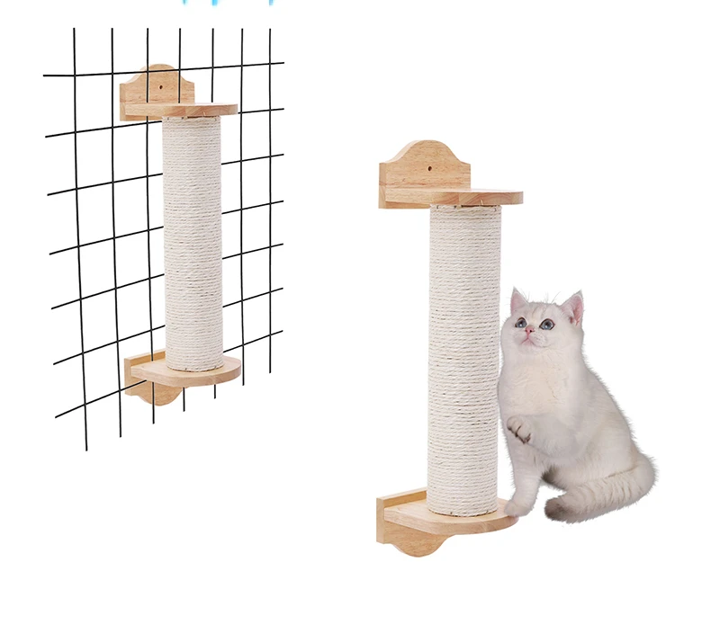 Wall-mounted Cat Scratching Post Cat Rack with Solid Wood Steps Cat Furniture Indoor Large Cat Kitten Hammock
Wall-mounted Cat Scratching Post Cat Rack with Solid Wood Steps Cat Furniture Indoor Large Cat Kitten Hammock