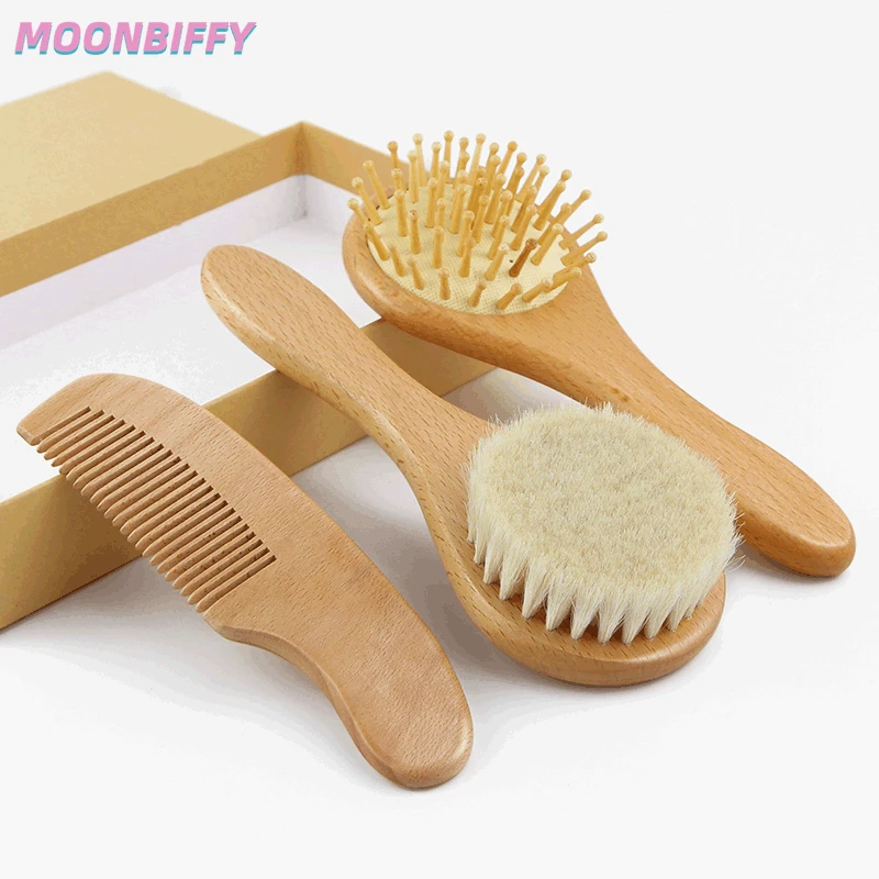 Baby Care Hair Brush Wooden Baby Brush Set Babys Bathing Comb Pure Natural Wool Wood Comb Newborn Favors Gifts Hair Brush Women 
Baby Care Hair Brush Wooden Baby Brush Set Babys Bathing Comb Pure Natural Wool Wood Comb Newborn Favors Gifts Hair Brush Women
