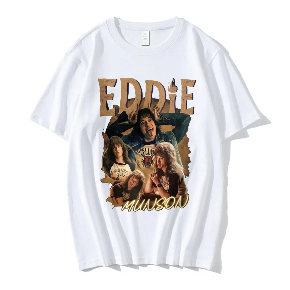 Stranger Things 4 Eddie Munson Graphic T Shirt Men's Fashion Hip Hop Vintage T-shirts Harajuku Gothic T-shirt Unisex Clothes 
Stranger Things 4 Eddie Munson Graphic T Shirt Men's Fashion Hip Hop Vintage T-shirts Harajuku Gothic T-shirt Unisex Clothes