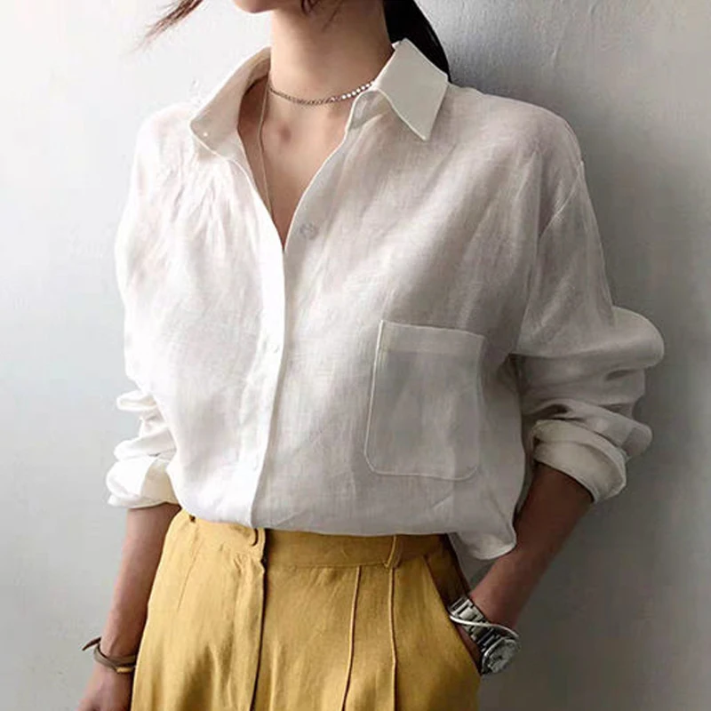 Korean Fashion Long Sleeve Shirt for Women 2023 Summer Sunscreen Blouse Spring New Solid Color Cotton Linen Tops Clothes 25648
Korean Fashion Long Sleeve Shirt for Women 2023 Summer Sunscreen Blouse Spring New Solid Color Cotton Linen Tops Clothes 25648