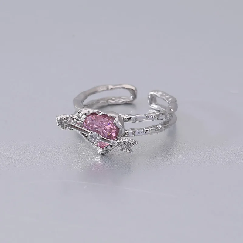 2022 Kpop Vintage Aesthetic Cupid Pink Crystal Heart Silver Color Metal Open Ring For Women Egirl Grunge Y2K Jewelry Accessories
2022 Kpop Vintage Aesthetic Cupid Pink Crystal Heart Silver Color Metal Open Ring For Women Egirl Grunge Y2K Jewelry Accessories