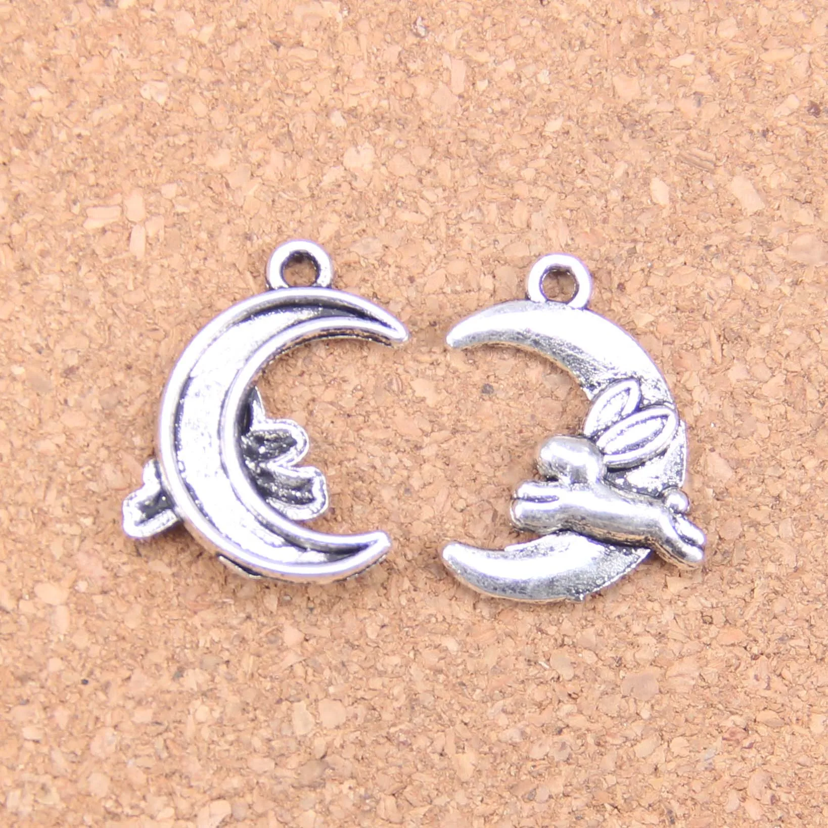 90pcs Charms moon running rabbit 20x15mm Antique Pendants,Vintage Tibetan Silver Jewelry,DIY for bracelet necklace 
90pcs Charms moon running rabbit 20x15mm Antique Pendants,Vintage Tibetan Silver Jewelry,DIY for bracelet necklace