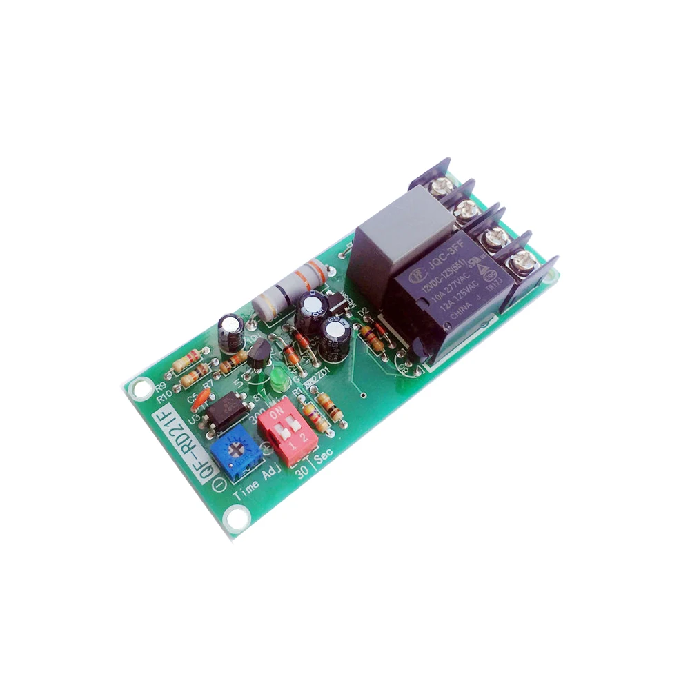 

AC 100V-220V Adjustable Timer Control Relay Module Turn Off Delay Switch 0.5 Seconds-300 Minutes Time Adjustable Relay Board