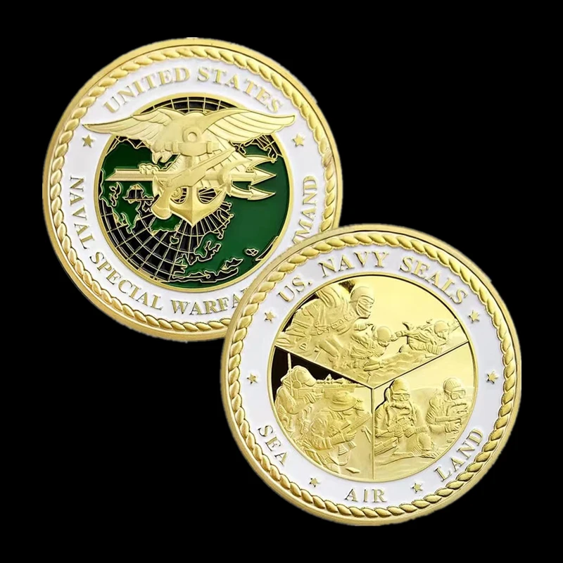 USA Sea Air Land Navy Seals Challenge Coin US Naval Special Warfare Command Custom Military Token Collectible Coin Badge Gift
USA Sea Air Land Navy Seals Challenge Coin US Naval Special Warfare Command Custom Military Token Collectible Coin Badge Gift