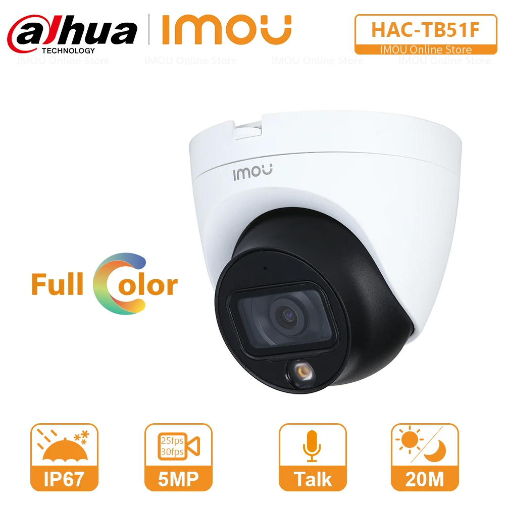 Dahua Imou HAC-TB21F HAC-TB51F купольная камера 1080P 5MP HDCVI камера Full Color ночное видение водонепроницаемый видеорегистратор меню OSD
Dahua Imou HAC-TB21F HAC-TB51F купольная камера 1080P 5MP HDCVI камера Full Color ночное видение водонепроницаемый видеорегистратор меню OSD