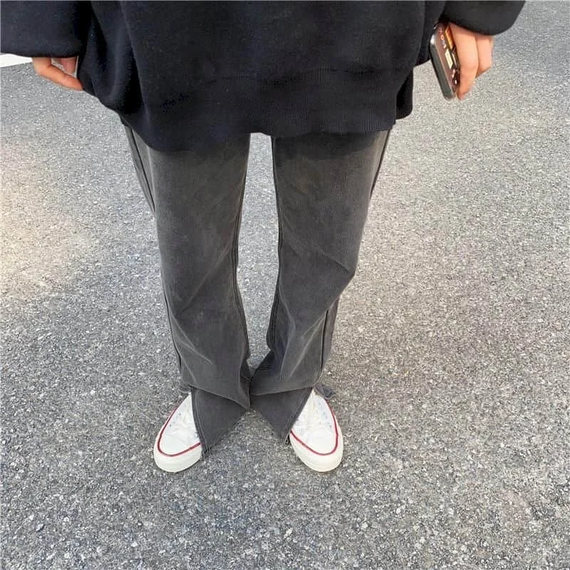 2021 Spring New Split Jeans Women's BF Straight High Street Loose Korean High Waist Thin and All-match Punk Horn Mopping Pants
2021 Spring New Split Jeans Women's BF Straight High Street Loose Korean High Waist Thin and All-match Punk Horn Mopping Pants