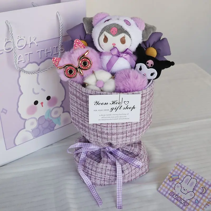 Sanrio Kuromi Hello Kitty Plush Doll Bouquet Kawaii My Melody Cinnamoroll Pochacco Pompom Purin Soft Stuffed Toys Birthday Gifts
Sanrio Kuromi Hello Kitty Plush Doll Bouquet Kawaii My Melody Cinnamoroll Pochacco Pompom Purin Soft Stuffed Toys Birthday Gifts