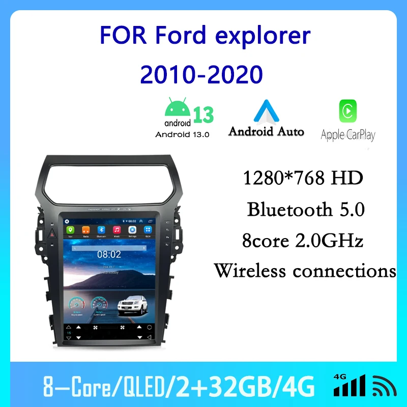Автомобильный радиоприемник Pentohoi для Ford Explorer 2010-2020 Carplay, авто стерео Tesla, Android экран, мультимедийный плеер, 8G + 256G, 4G, WIFI, GPS 
Автомобильный радиоприемник Pentohoi для Ford Explorer 2010-2020 Carplay, авто стерео Tesla, Android экран, мультимедийный плеер, 8G + 256G, 4G, WIFI, GPS