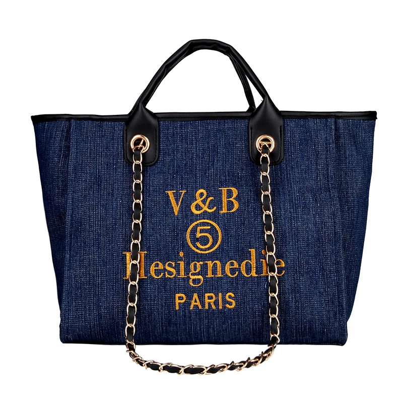 Free Shipping New Arrival Fashion Women's Bag Black And Blue Colour Handbag Letter Chain Canvas Bag.
Free Shipping New Arrival Fashion Women's Bag Black And Blue Colour Handbag Letter Chain Canvas Bag.