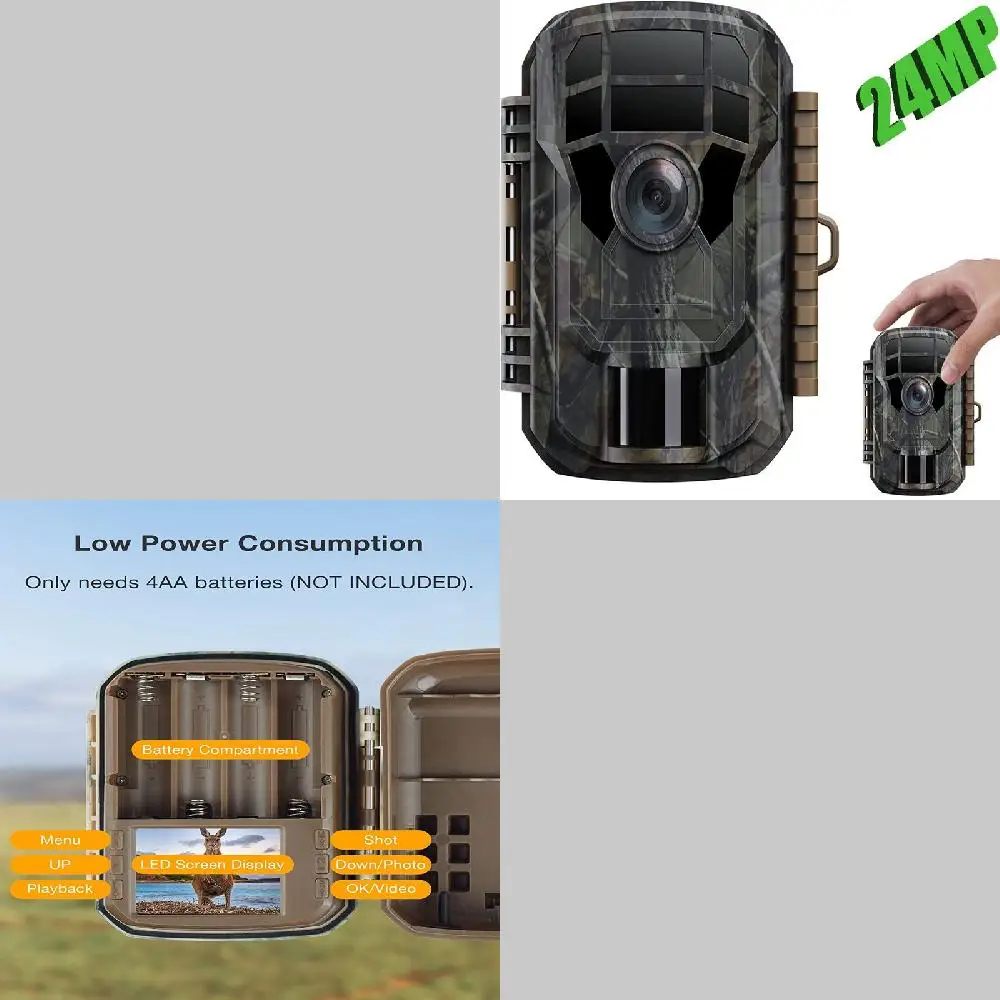 isture-Proof Design Luxurious 24MP 1080P HD IP56 Waterproof Deer Hunting Camera with Ultra Infrared Night Vision, Moisture-Proof
isture-Proof Design Luxurious 24MP 1080P HD IP56 Waterproof Deer Hunting Camera with Ultra Infrared Night Vision, Moisture-Proof