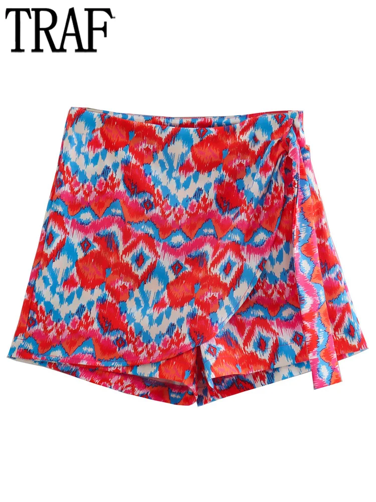 TRAF 2022 Print Shorts Women Knot High Waist Shorts for Women Streetwear Casual Shorts Woman Culottes Summer Skorts Women Pants
TRAF 2022 Print Shorts Women Knot High Waist Shorts for Women Streetwear Casual Shorts Woman Culottes Summer Skorts Women Pants