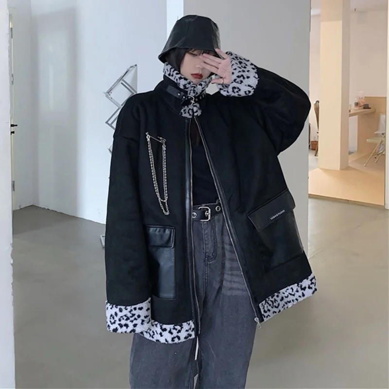 Wool Coat Women's Winter 2022 Winter Jacket For Female New Korean Ins Loose Leopard Pattern Thickened Cotton Clothes Both Sides
Wool Coat Women's Winter 2022 Winter Jacket For Female New Korean Ins Loose Leopard Pattern Thickened Cotton Clothes Both Sides