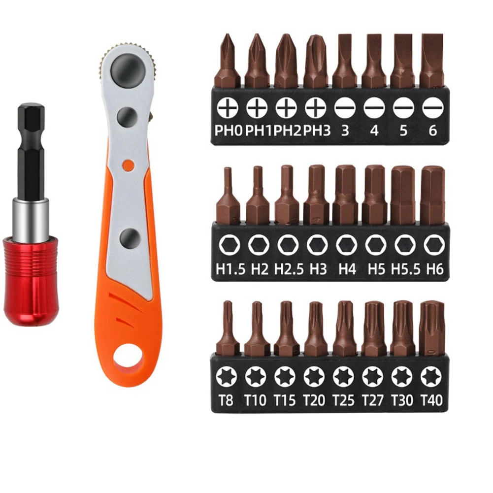 26pcs/set PH/Torx/H Screwdriver Bits 1/4 Inch Hex Shank Magnetic Screw Driver Bits Alloy Steel Screwdriver Kit Repair Tools
26pcs/set PH/Torx/H Screwdriver Bits 1/4 Inch Hex Shank Magnetic Screw Driver Bits Alloy Steel Screwdriver Kit Repair Tools