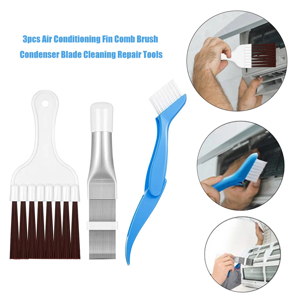 3pcs Air Conditioning Fin Comb Gap Brush Kit Condenser Blade Clean Repair Tools Cooling Straightening CleaningFolding Brush Tool
3pcs Air Conditioning Fin Comb Gap Brush Kit Condenser Blade Clean Repair Tools Cooling Straightening CleaningFolding Brush Tool
