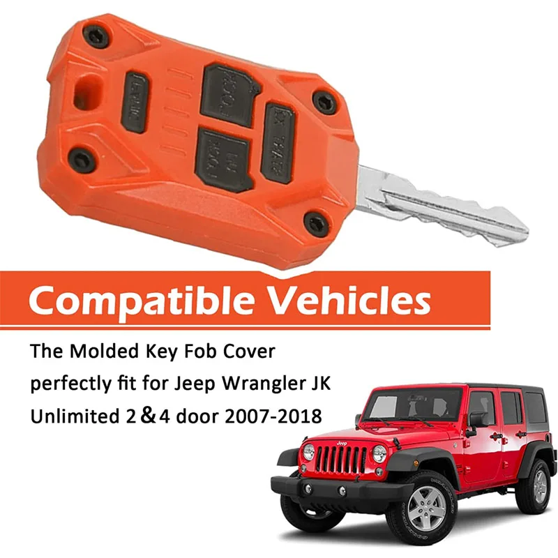 Nony Automotive Key Fob Cover Case, Key Fob Protector, Durable Injection Molded Key Fob Cover For 2007-2018 Jeep Wrangler JK
Nony Automotive Key Fob Cover Case, Key Fob Protector, Durable Injection Molded Key Fob Cover For 2007-2018 Jeep Wrangler JK