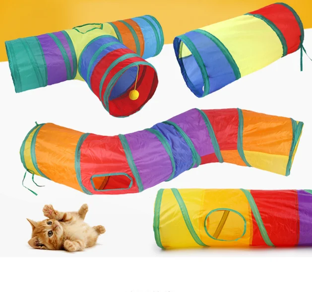 Pet cat toy rainbow cat tunnel pet runway rolling ground dragon channel leads to multiple directions
Pet cat toy rainbow cat tunnel pet runway rolling ground dragon channel leads to multiple directions