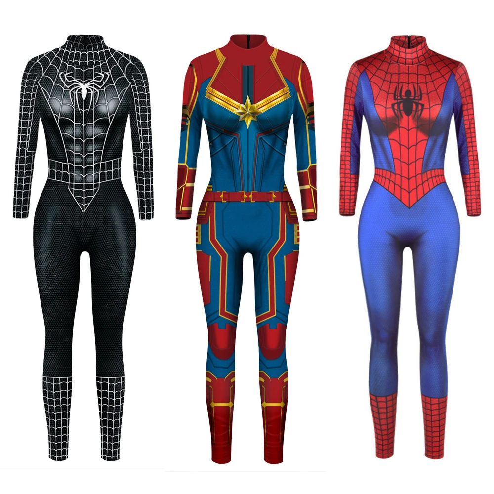 Superhero Sexy Jumpsuit Catsuit Character Cosplay Costumes Halloween Women Bodysuit Fancy Dress Black Spider Tights
Superhero Sexy Jumpsuit Catsuit Character Cosplay Costumes Halloween Women Bodysuit Fancy Dress Black Spider Tights