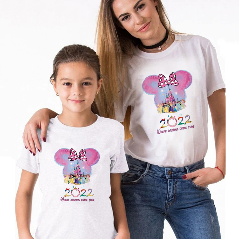 Disney Mother Kids Family Clothes Kawaii Harajuku Minnie Princess Print Mom and Daughter Matching Outifts Disneyland T-shirt
Disney Mother Kids Family Clothes Kawaii Harajuku Minnie Princess Print Mom and Daughter Matching Outifts Disneyland T-shirt