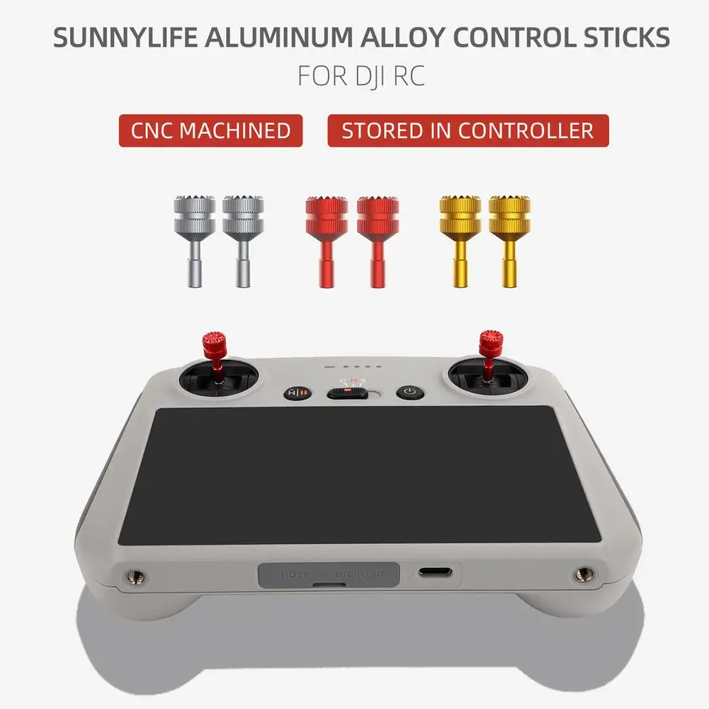 2PCS Joystick Aluminum Alloy Thumb Rocker Replace Controller Sticks Compatible For Dji Mini3 Pro Rc With Screen Remote Control
2PCS Joystick Aluminum Alloy Thumb Rocker Replace Controller Sticks Compatible For Dji Mini3 Pro Rc With Screen Remote Control
