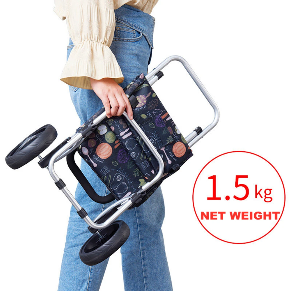 Shopping Cart with Large Wheels Grocery Trolley with Removable Bag Foldable Portable Dolly
Shopping Cart with Large Wheels Grocery Trolley with Removable Bag Foldable Portable Dolly