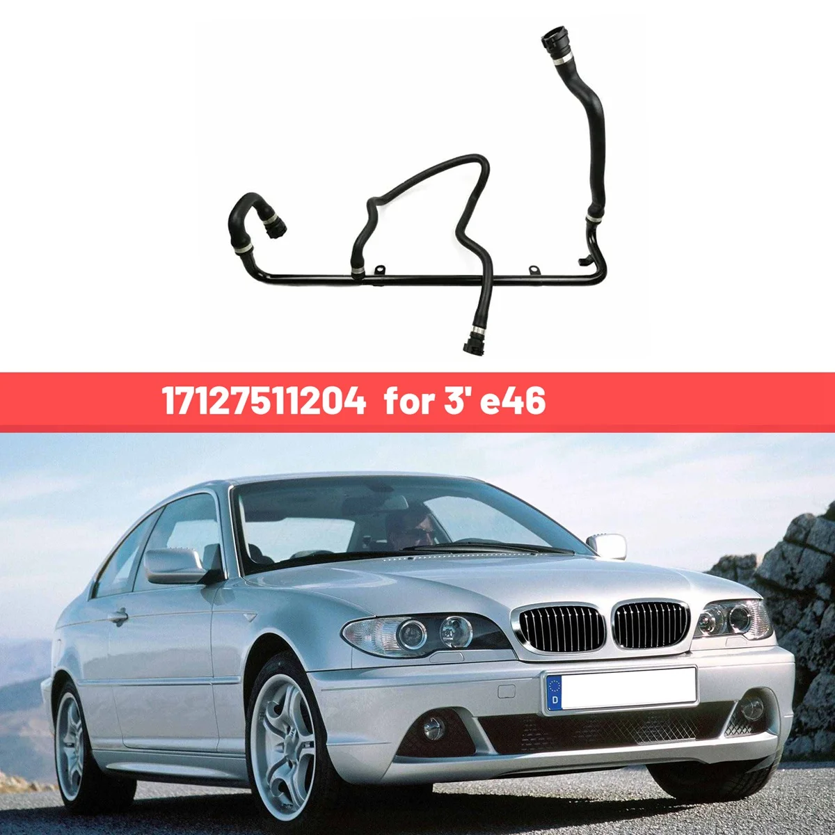 17127511204 Thermostat Connection Hose Thermostat Hose Auto for Bmw 3 Series E46
17127511204 Thermostat Connection Hose Thermostat Hose Auto for Bmw 3 Series E46