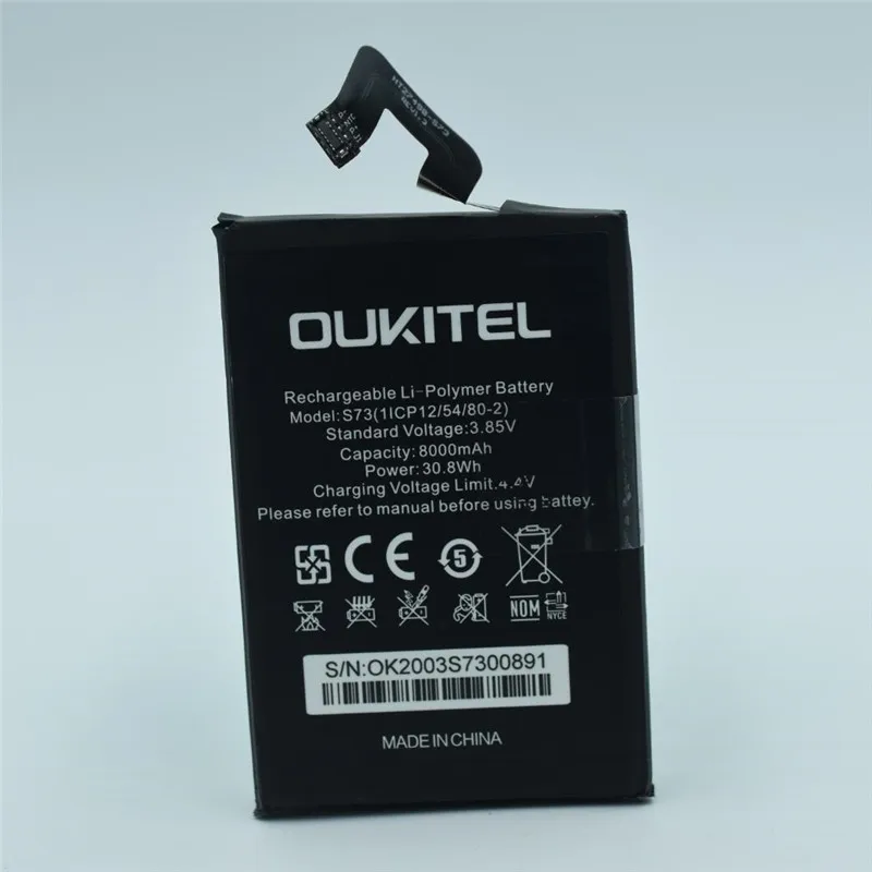 2023 production date for OUKITEL WP5 battery 8000mAh Long standby time High capacity for OUKITEL S73 battery
2023 production date for OUKITEL WP5 battery 8000mAh Long standby time High capacity for OUKITEL S73 battery