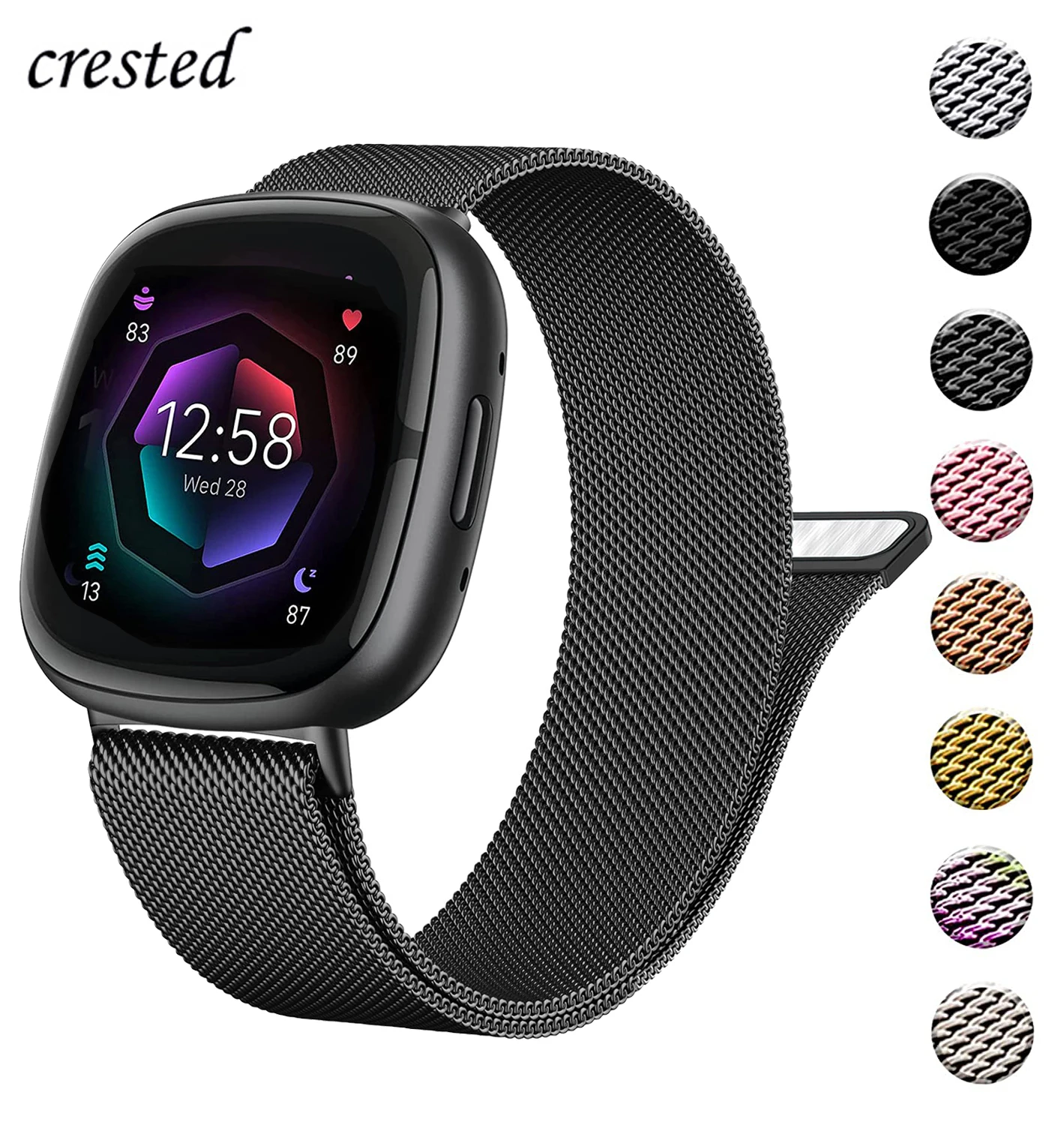 Milanese Loop strap for Fitbit versa 4 3 Band Sense/Lite Magnetic watchband Stainless Steel metal Bracelet Fitbit versa 2 band
Milanese Loop strap for Fitbit versa 4 3 Band Sense/Lite Magnetic watchband Stainless Steel metal Bracelet Fitbit versa 2 band