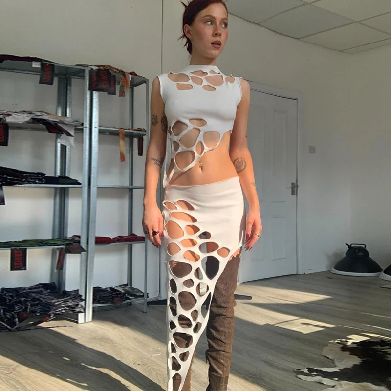 Sylph Wind Dresses Sets Women 2 Piece Outfits 2022 New Summer O Neck Sleeveless Navel Top Slim Cut Out Skirt Set Woman Clothes
Sylph Wind Dresses Sets Women 2 Piece Outfits 2022 New Summer O Neck Sleeveless Navel Top Slim Cut Out Skirt Set Woman Clothes