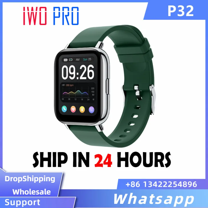 P32 Men's and women's smartwatch, full TCTIL strap, Cadaco rhythm control and message alert
P32 Men's and women's smartwatch, full TCTIL strap, Cadaco rhythm control and message alert