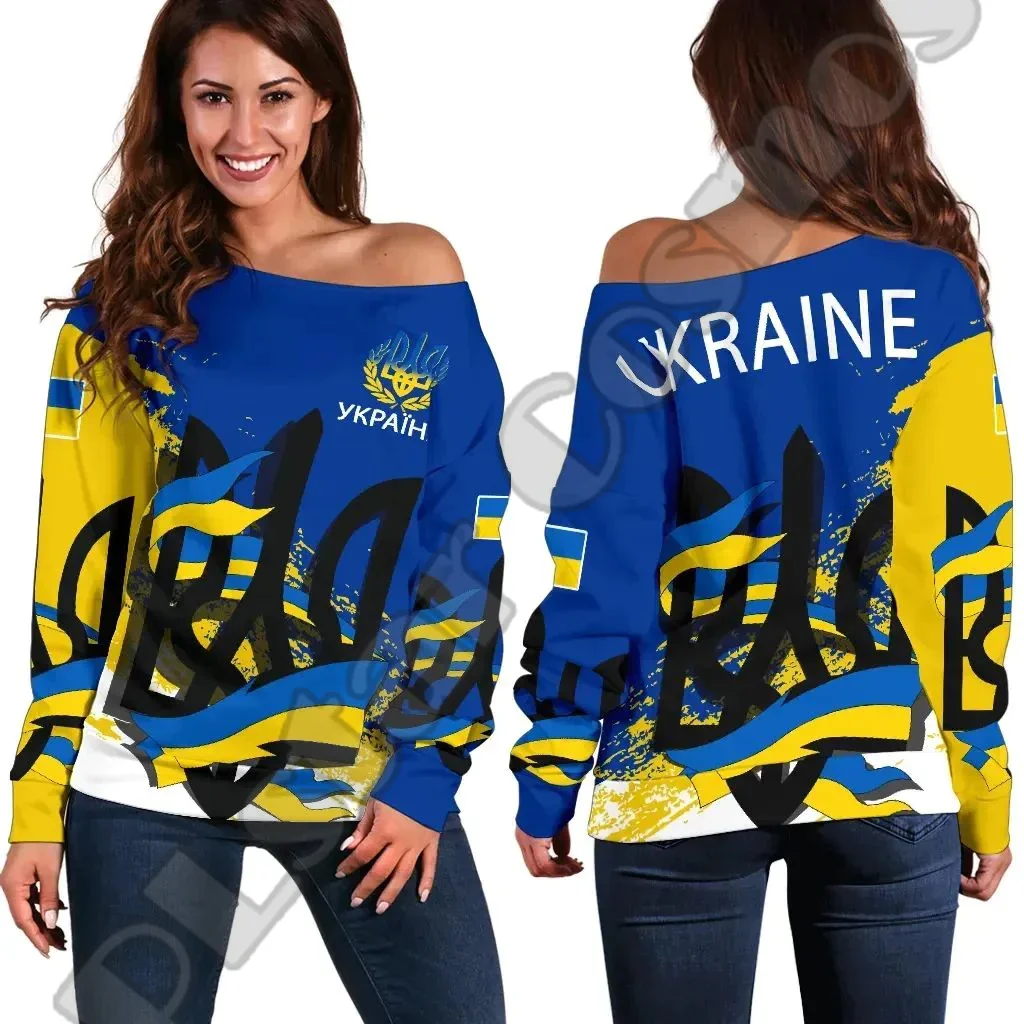 Country Flag Ukraine Custom Name Tattoo Vintage Retro 3DPrint Harajuku Casual Funny Women Off Shoulder Sweatshirts Long Sleeve A
Country Flag Ukraine Custom Name Tattoo Vintage Retro 3DPrint Harajuku Casual Funny Women Off Shoulder Sweatshirts Long Sleeve A