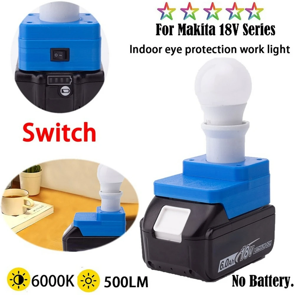 LED Work Light Work On Makita 18V Series Lithium Battery Indoor Bulb Lamp E27 BL1815 BL1820 BL1830 BL1840 BL1850 BL1860
LED Work Light Work On Makita 18V Series Lithium Battery Indoor Bulb Lamp E27 BL1815 BL1820 BL1830 BL1840 BL1850 BL1860