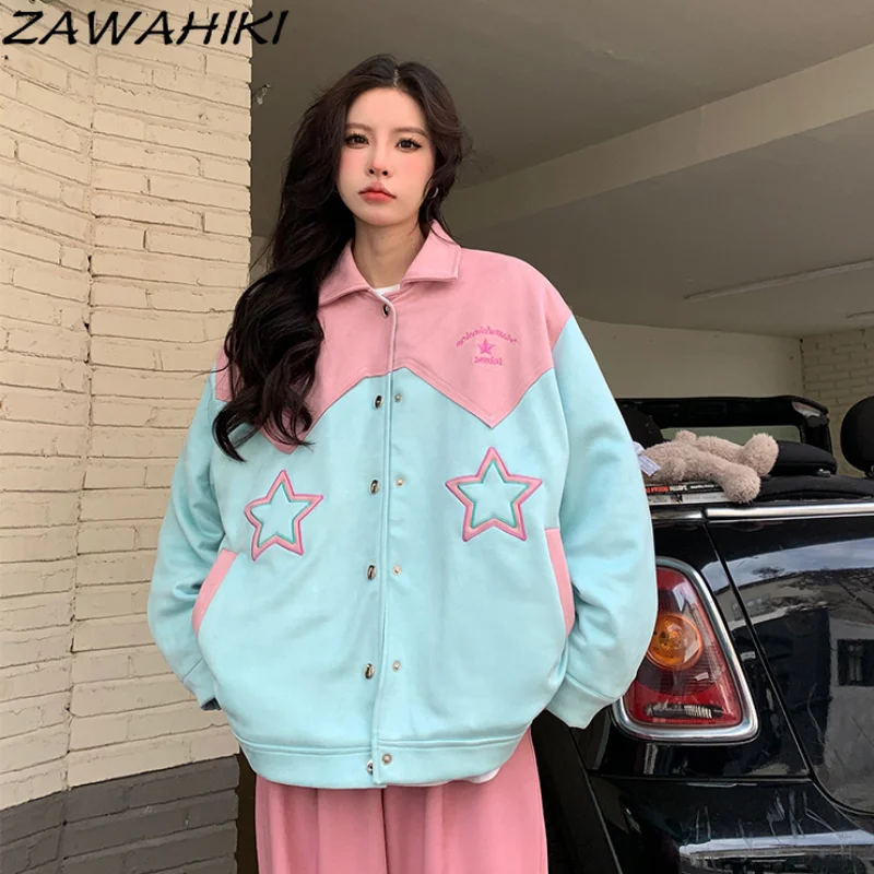 Vintage Y2K Patchwork Jackets Women Retro 90s Aesthetic Streetwear Star button Up Jacket Harajuku Oversize Winter Coat Outwear
Vintage Y2K Patchwork Jackets Women Retro 90s Aesthetic Streetwear Star button Up Jacket Harajuku Oversize Winter Coat Outwear