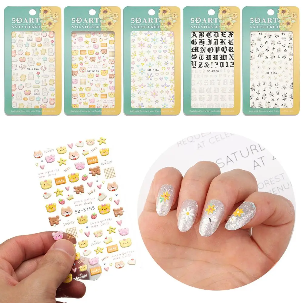 Nail Art Decals Simple Floral Design Elegant Self Adhesive Nail Stickers Embossed 5D Flower Daisy
Nail Art Decals Simple Floral Design Elegant Self Adhesive Nail Stickers Embossed 5D Flower Daisy