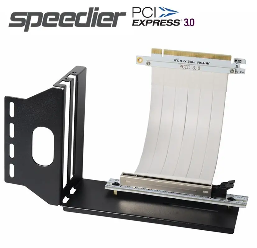 

Riser White PCI-Express x16 Riser ATX Graphics Card Vertical Bracket GPU Holder+GEN3.0 PCIE 3.0 16X Riser Extender Cable 10~60CM