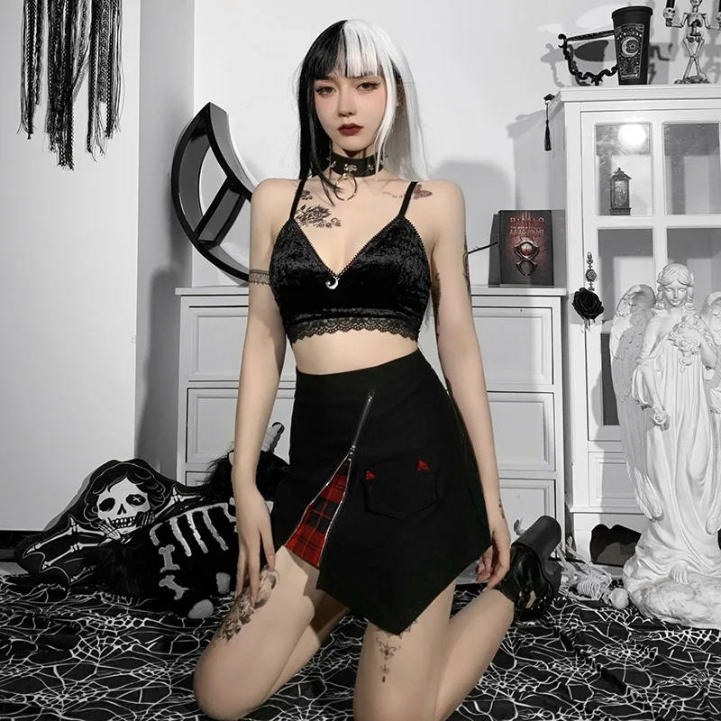 2022 New Women's Gothic Aesthetics College Style Contrast Color Zipper Irregular Casual Street Personality Skirt
2022 New Women's Gothic Aesthetics College Style Contrast Color Zipper Irregular Casual Street Personality Skirt