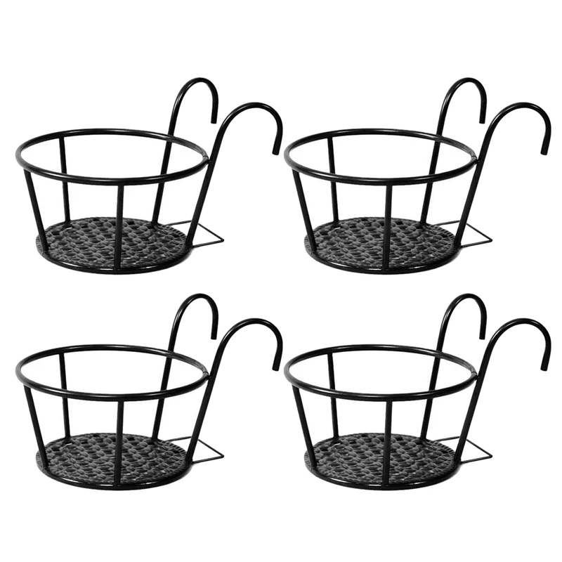 4Pcs Outdoor Iron Hanging Basket Plant Racks Round Flower Pot Rack Suitable For Balcony Fence Garden Decoration Supplies
4Pcs Outdoor Iron Hanging Basket Plant Racks Round Flower Pot Rack Suitable For Balcony Fence Garden Decoration Supplies