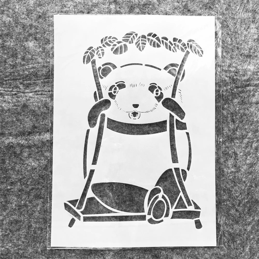 A4 29cm Panda Swing DIY Layering Stencils Wall Painting Scrapbook Coloring Embossing Album Decorative Template
A4 29cm Panda Swing DIY Layering Stencils Wall Painting Scrapbook Coloring Embossing Album Decorative Template
