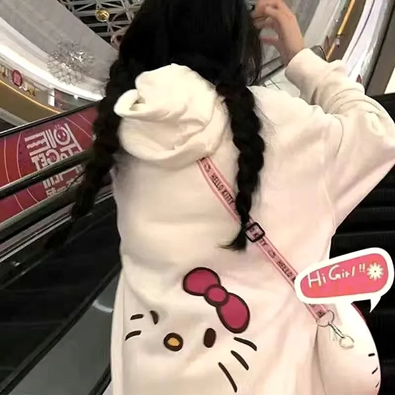 Толстовка с аниме Sanrio Kawaii Hello Kitty, милая Свободная Повседневная Толстовка Оверсайз с капюшоном, тонкий топ для девушек, Студенческая куртка в подарок
Толстовка с аниме Sanrio Kawaii Hello Kitty, милая Свободная Повседневная Толстовка Оверсайз с капюшоном, тонкий топ для девушек, Студенческая куртка в подарок