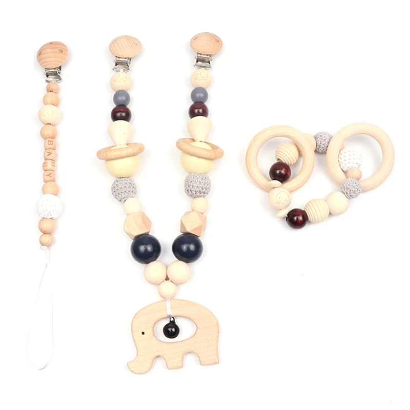 3 Pcs/Set Baby Elephant Stroller Pendant Pram Clip Rattle Pacifier Chain Clip Infants Wooden Teether Bracelet Nursing Chewing
3 Pcs/Set Baby Elephant Stroller Pendant Pram Clip Rattle Pacifier Chain Clip Infants Wooden Teether Bracelet Nursing Chewing
