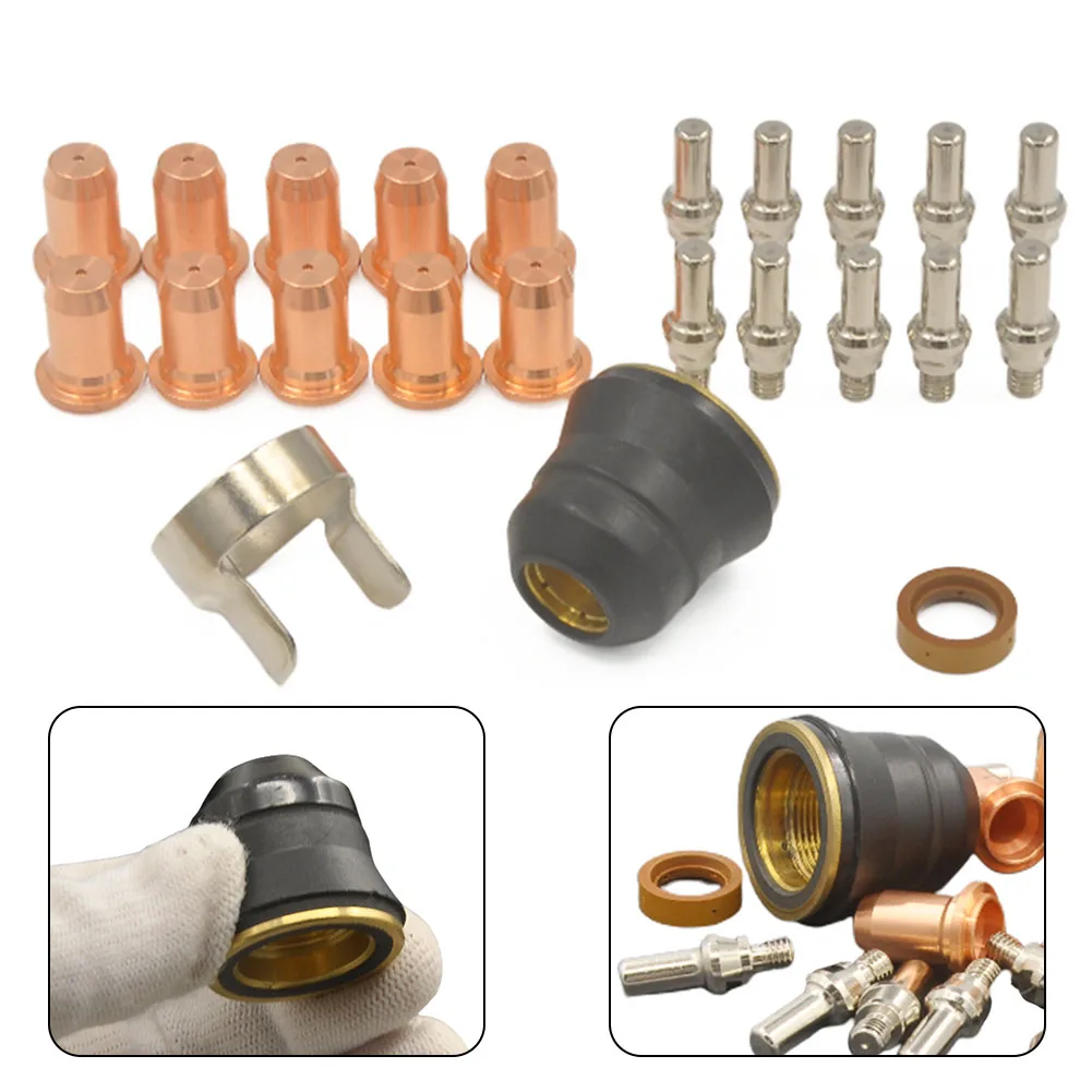 Trafimet PT25/40/60 Plasma Cutter Torch Electrode Tips 1.1mm Nozzle And Electrode Spacer Guide Retaining Cap Ring Consumables
Trafimet PT25/40/60 Plasma Cutter Torch Electrode Tips 1.1mm Nozzle And Electrode Spacer Guide Retaining Cap Ring Consumables